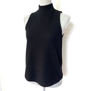 ANTHROPOLOGIE Eri & Ali Black Sleeveless High Neck Knit Top XS